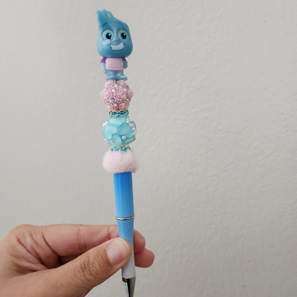Elemental Water Wade Custom Beaded Fancy Pen Black Ink Doorable